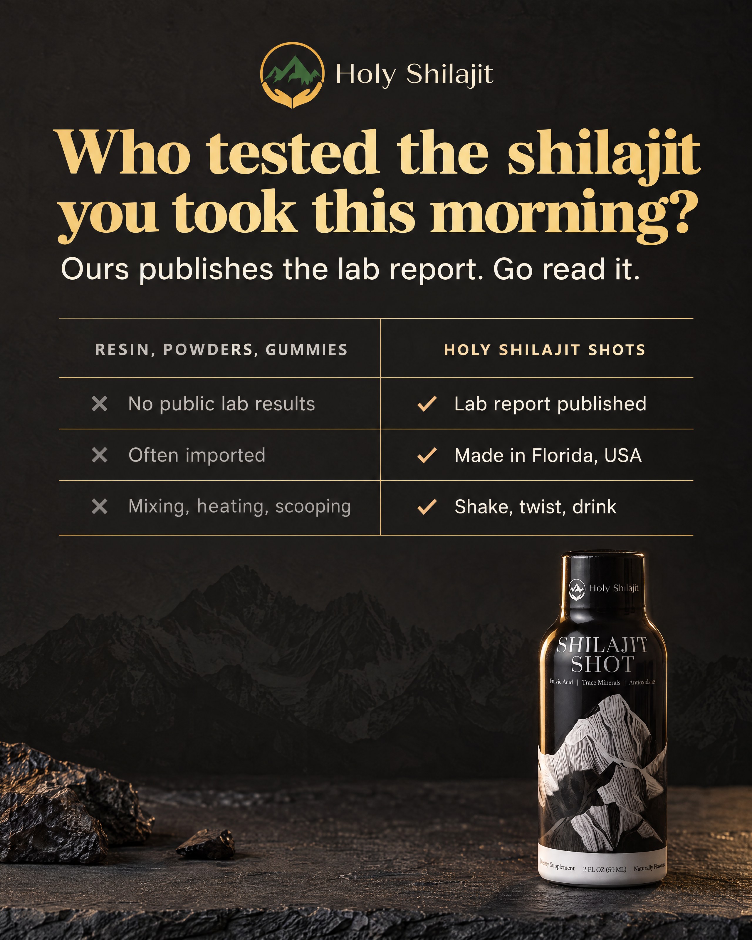 Ad 2 for Holy Shilajit
